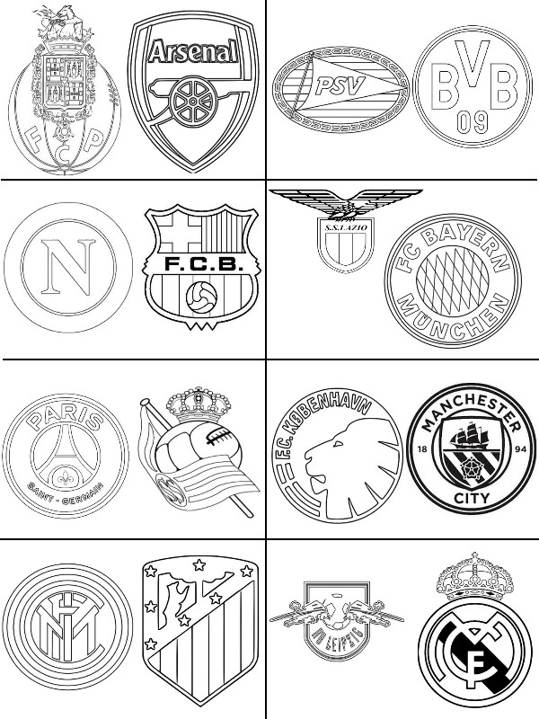 Coloring pages uefa champions league