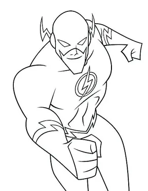 Flash superhero coloring pages