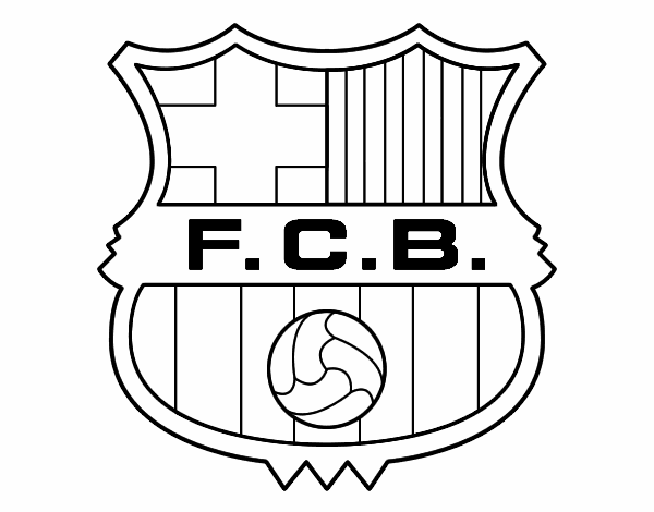 Colored page fc barcelona crest painted by user not registered