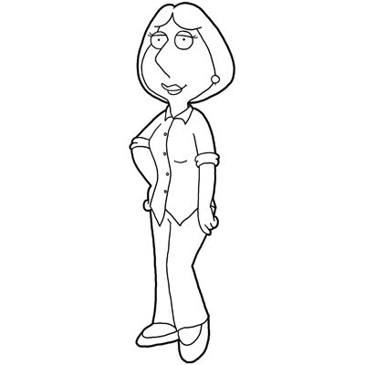 How to draw lois griffin from family guy with easy step by step lesson