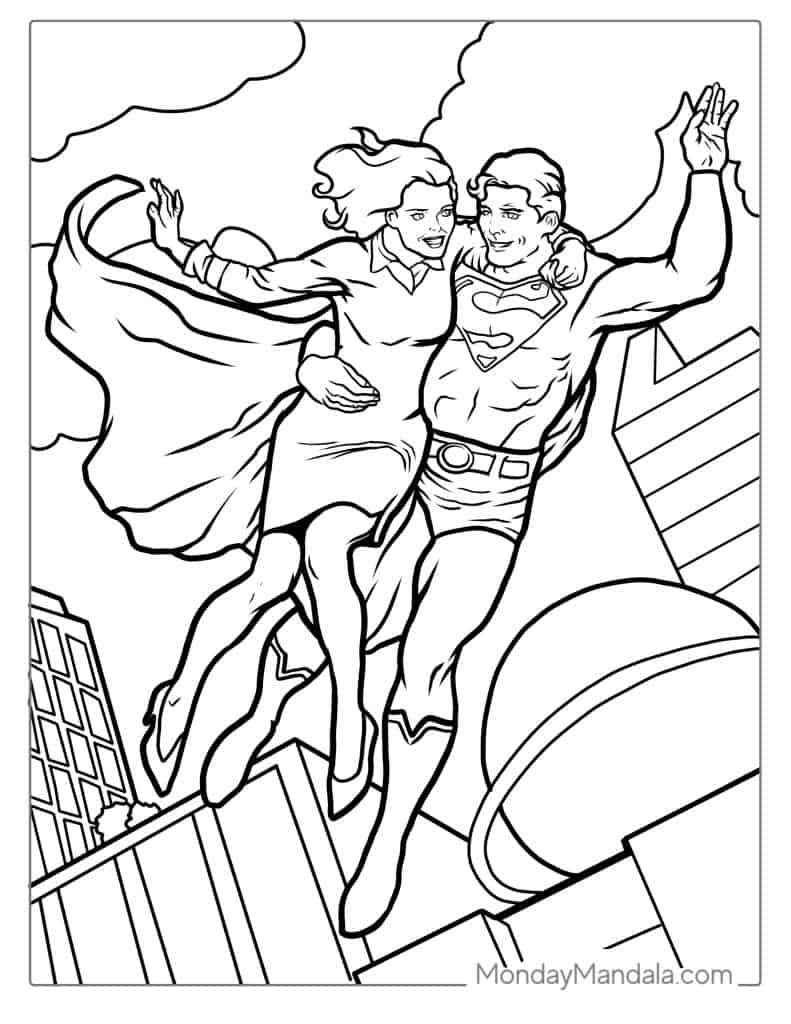 Superman coloring pages free pdf printables