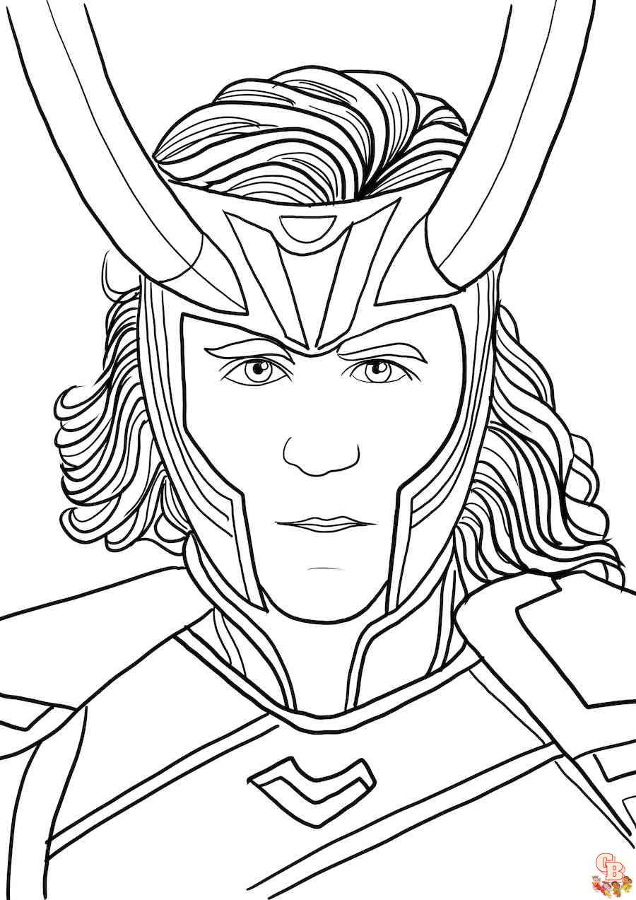 Loki coloring pages free printable sheets for kids