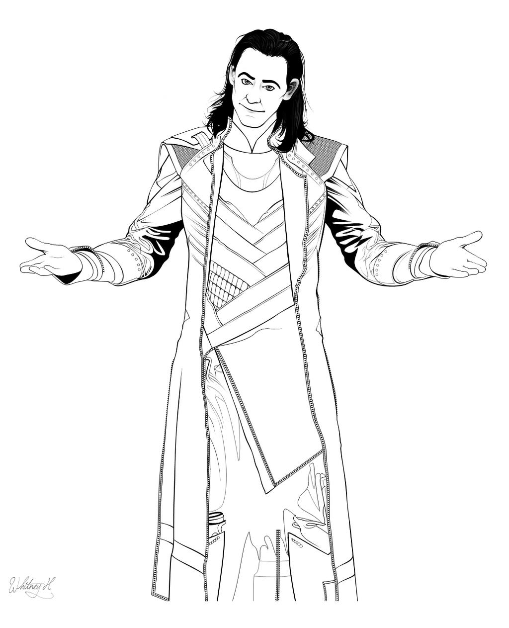 Loki coloring page by kestrelmoonfayre on