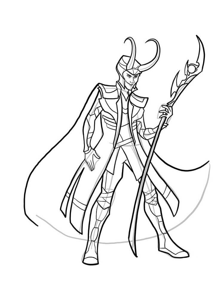 Loki coloring page