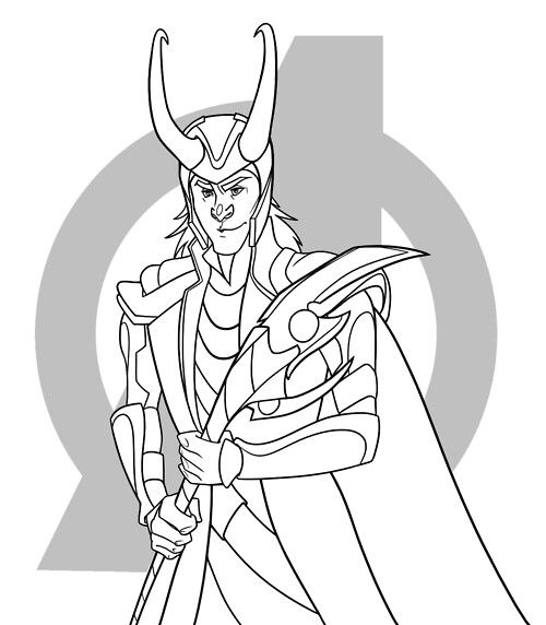 Loki coloring page loki fanart loki funny loki