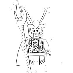 Lego loki connect the dots printable worksheets