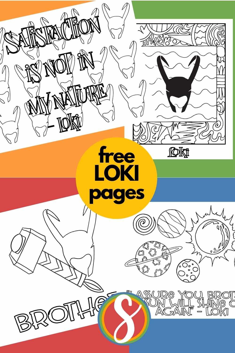 Free loki coloring pages â stevie doodles