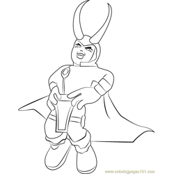 Loki coloring page for kids