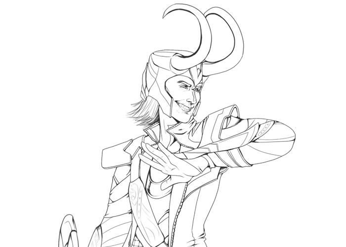 Loki coloring pages