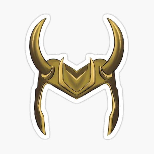 Loki helmet sticker for sale by andrea caceres