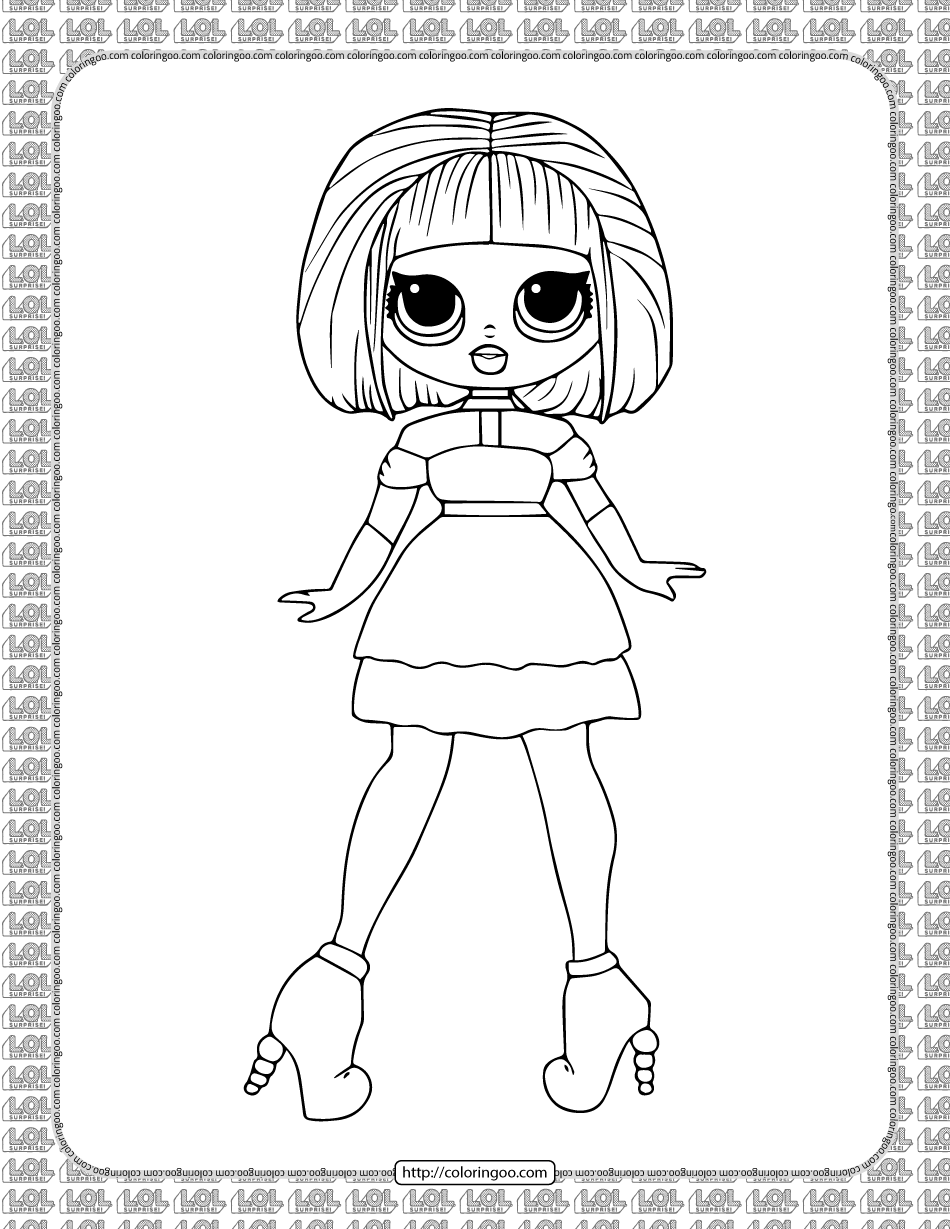 Printable sugar lol omg coloring page coloring pages kawaii girl drawings coloring pages for boys