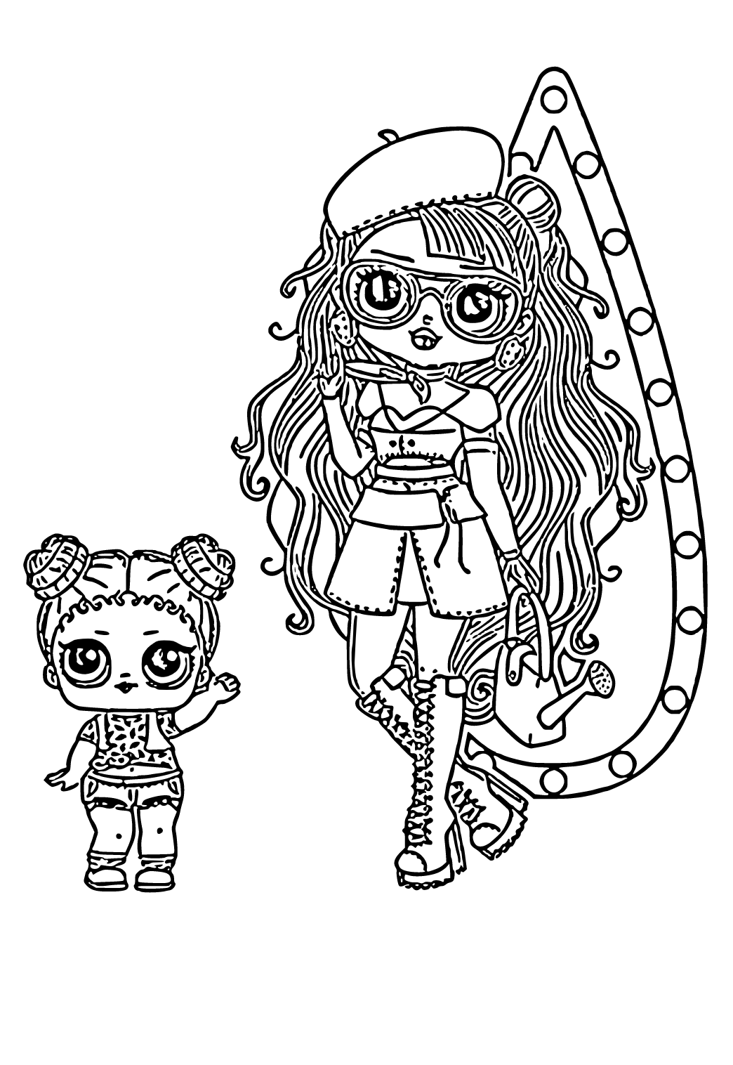 Free printable lol omg baby coloring page sheet and picture for adults and kids girls and boys