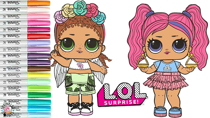 Lol surprise dolls coloring book pages sprinkled donuts