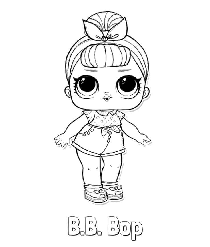 Bb bop lol surprise doll coloring page