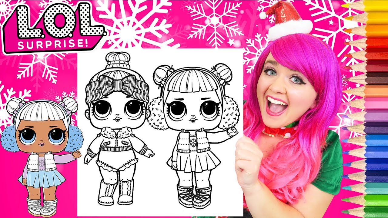 Coloring lol surprise snow angel cozy babe coloring page prisacolor pencils kii the clown