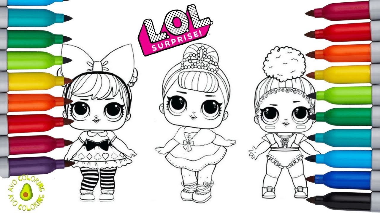 Lol surprise dolls coloring book pages how to color lol surprise