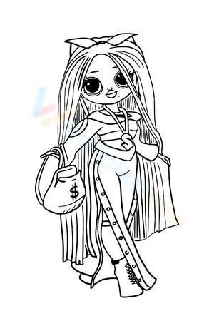 Free printable lol omg dolls coloring pages for kids