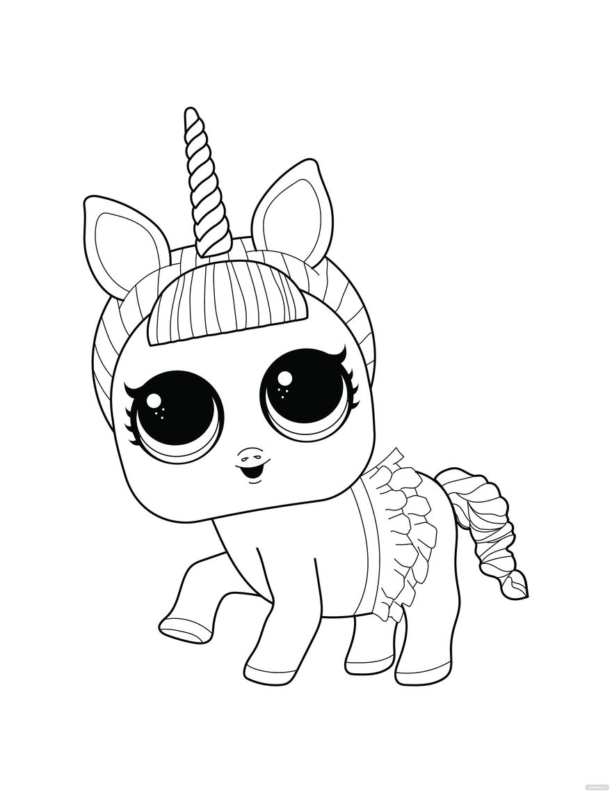 Free lol unicorn coloring page