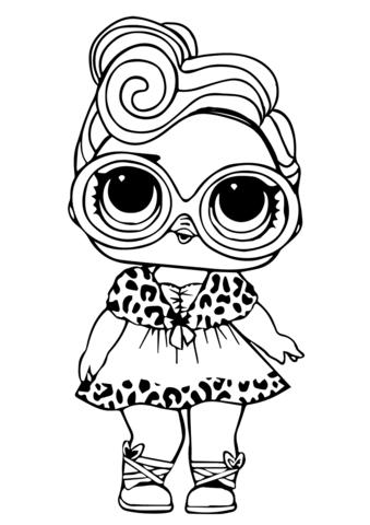 Lol surprise dollface coloring page free printable coloring pages