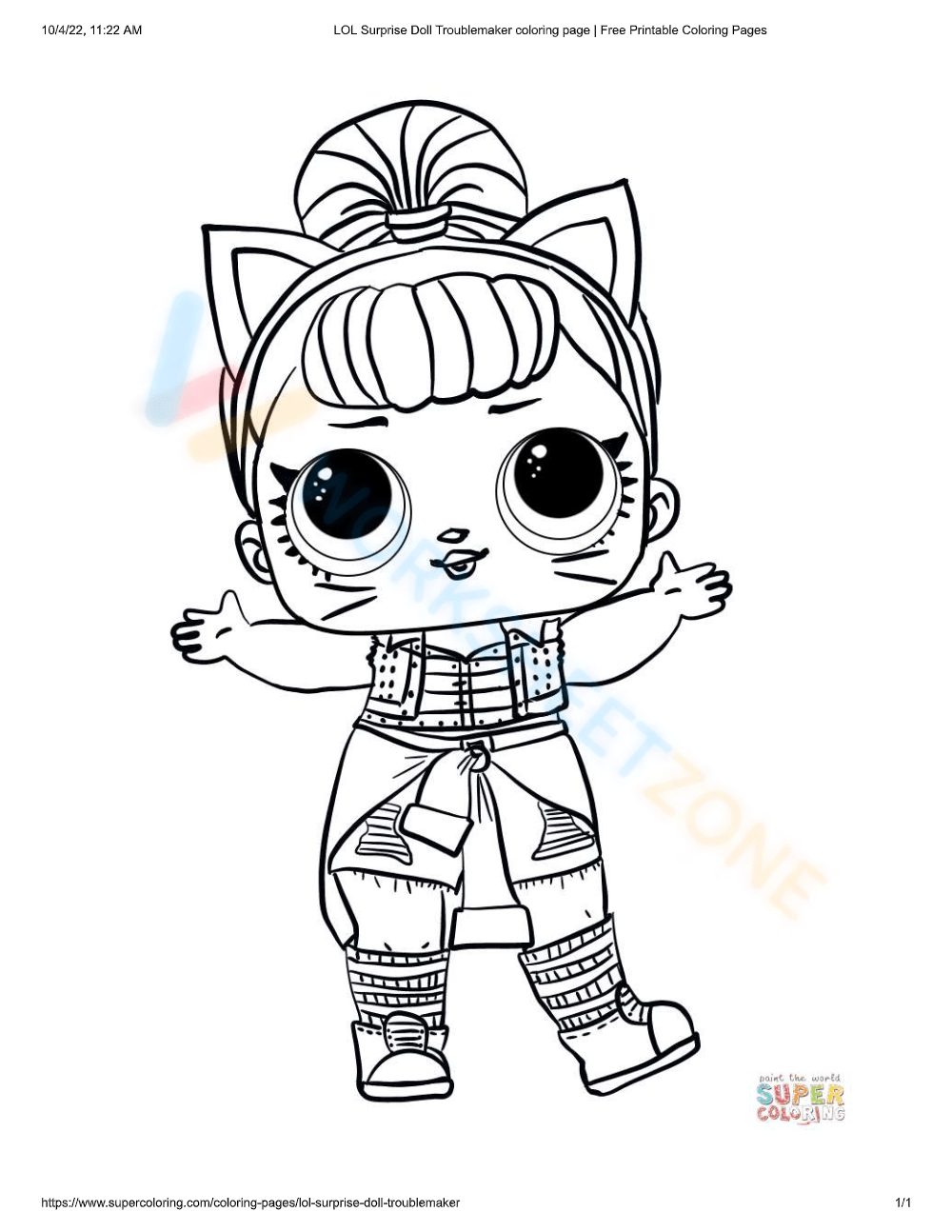 Free printable lol coloring pages lol doll coloring