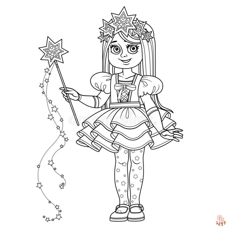 Cute girl illustration coloring pages printable and free