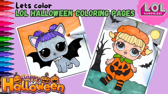 Halloween coloring page lol dolls halloween coloring page lol surprise dolls coloring page markers