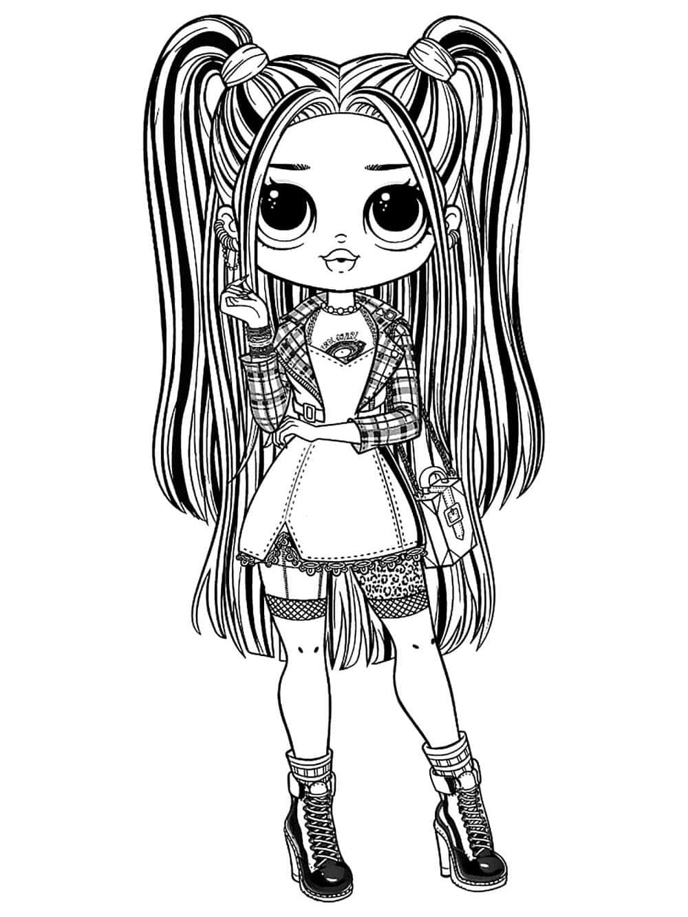 Download long haired lol doll coloring pictures