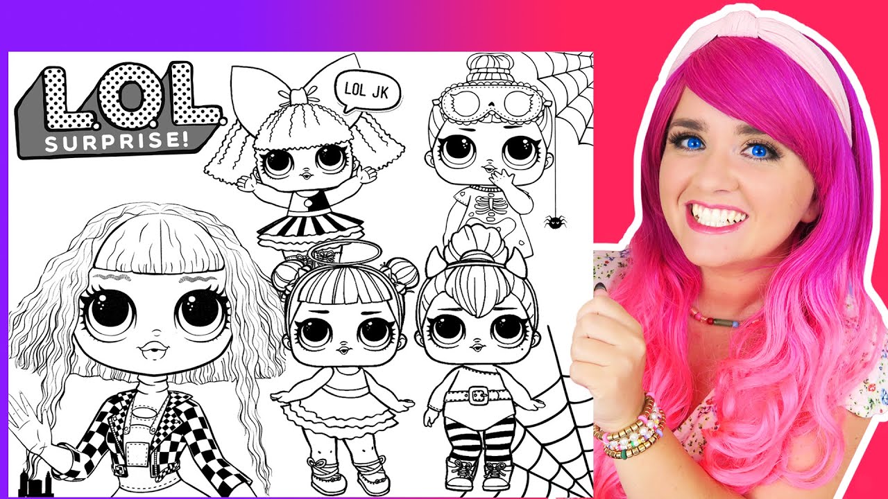 Coloring lol surprise dolls halloween coloring pages arkers pencils