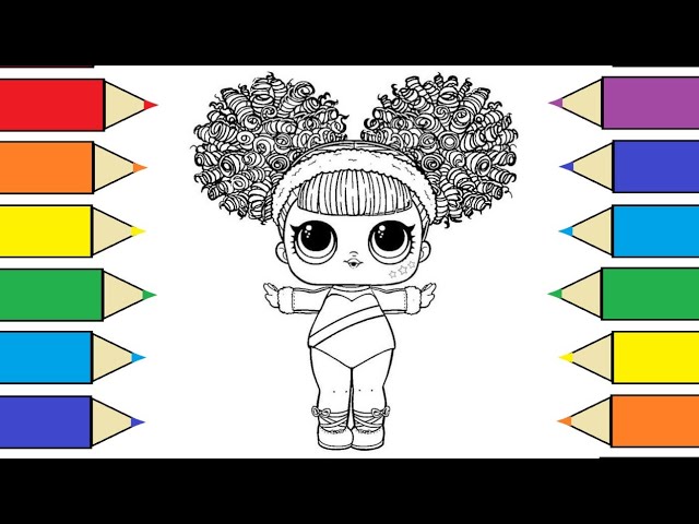 Lol surprise doll coloring painting and coloring for kids learn how to color lol doll toy