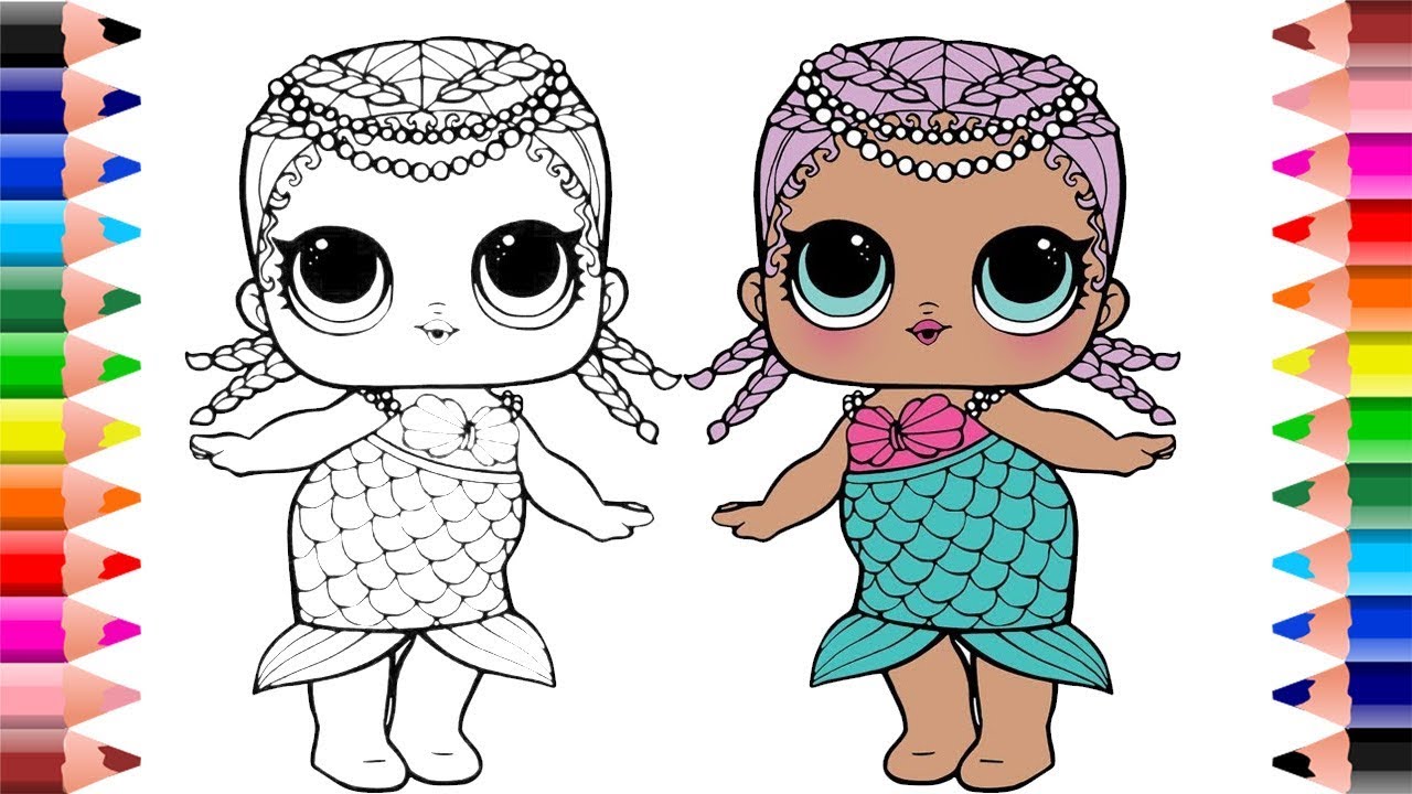 Lol surprise dolls merbaby coloring pages crayola art setoys