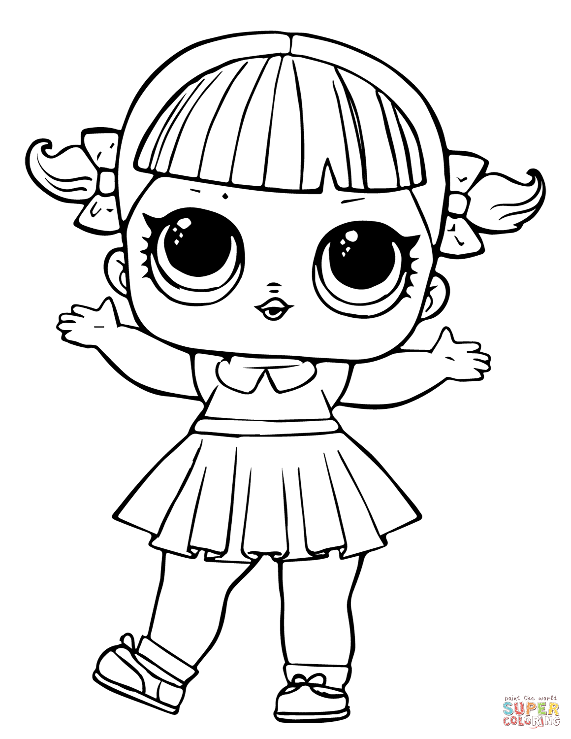 Lol doll line dancer coloring page free printable coloring pages
