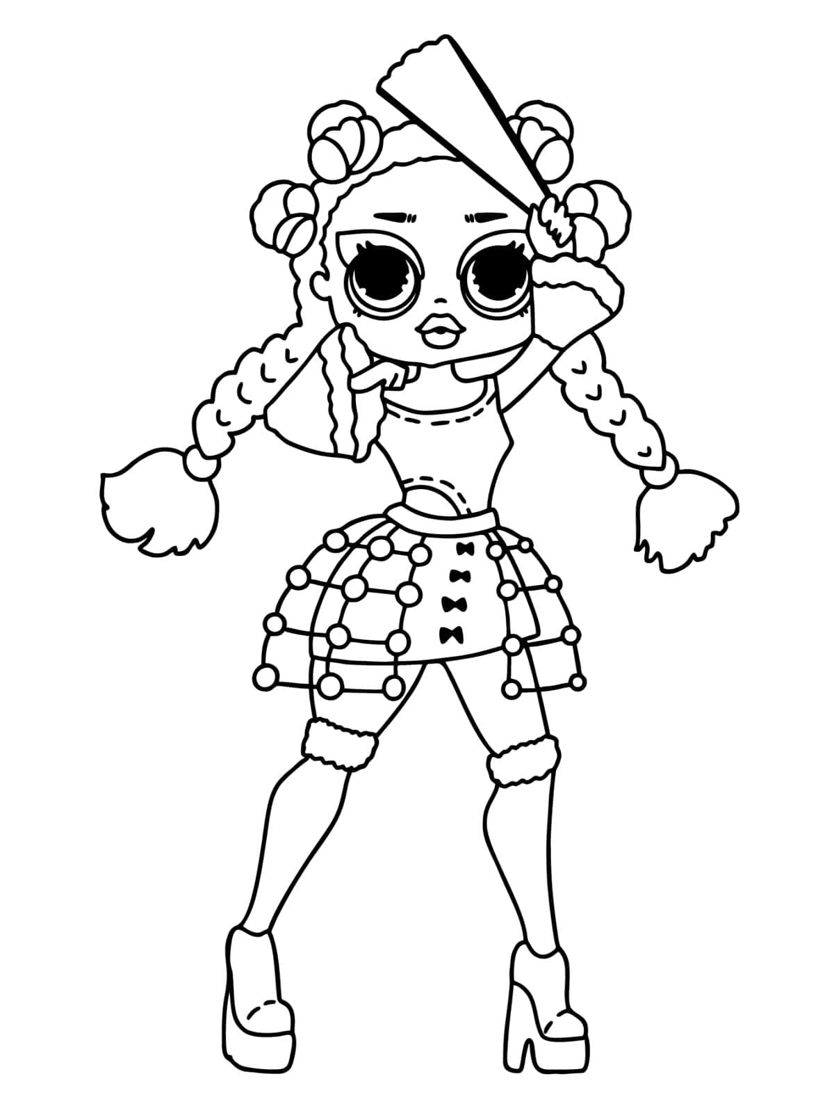 Miss royale lol surprise omg coloring page