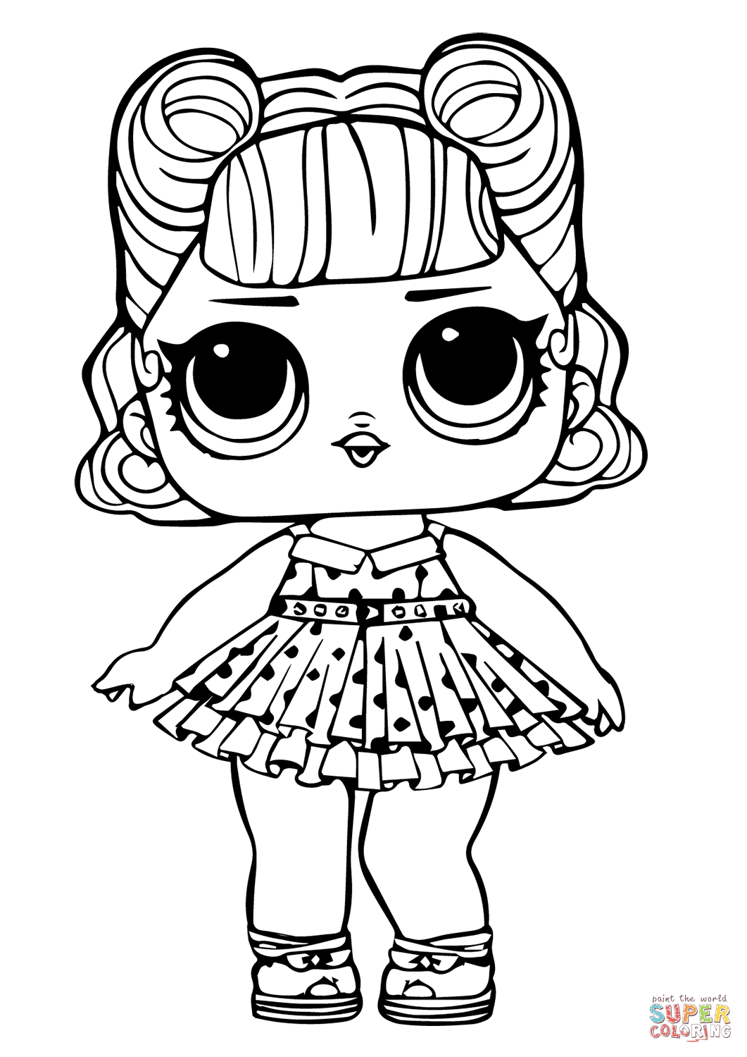 Lol doll jitterbug coloring page free printable coloring pages