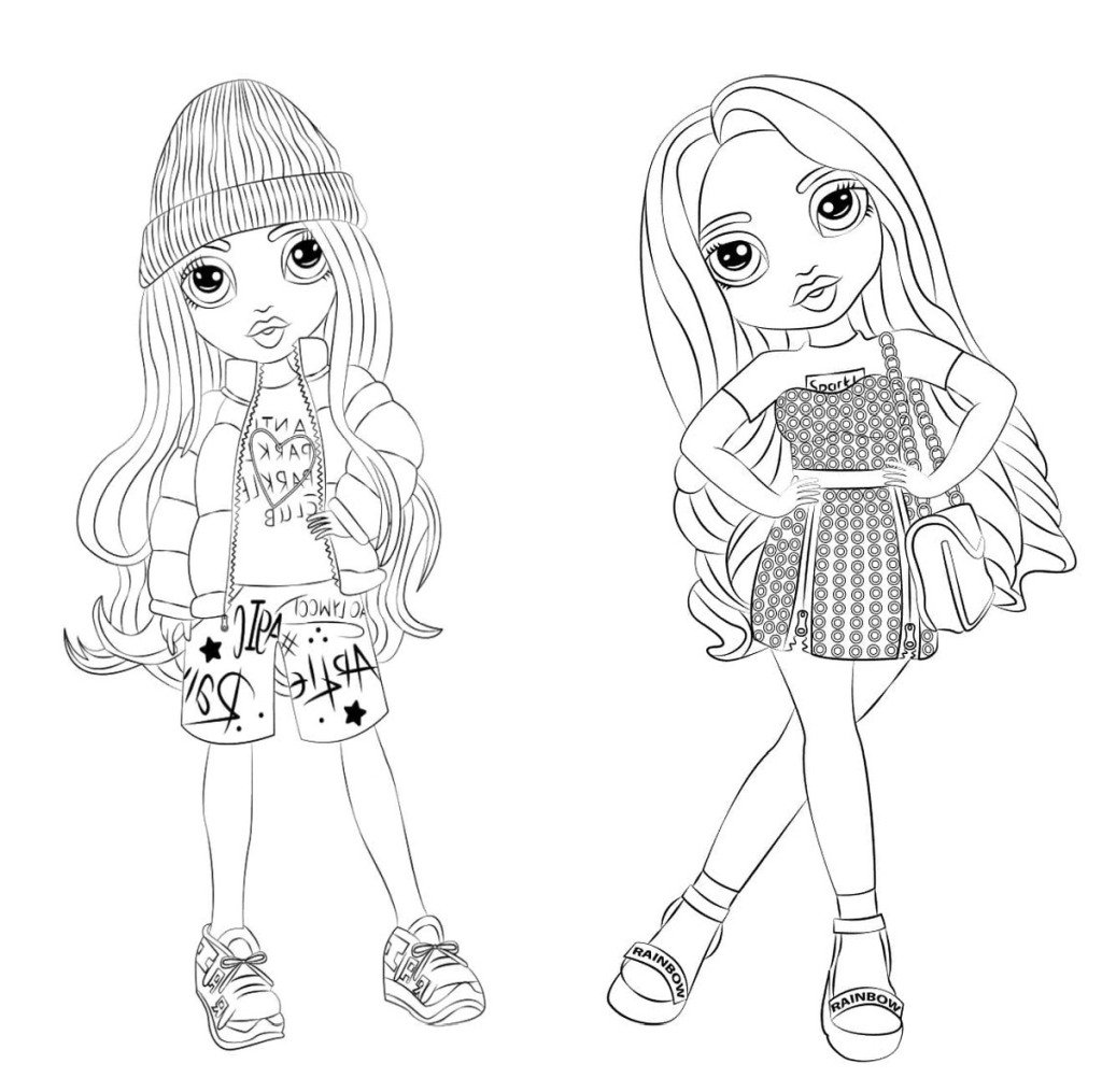 Doll coloring page