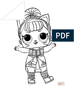 Lol surprise doll troublemaker coloring page