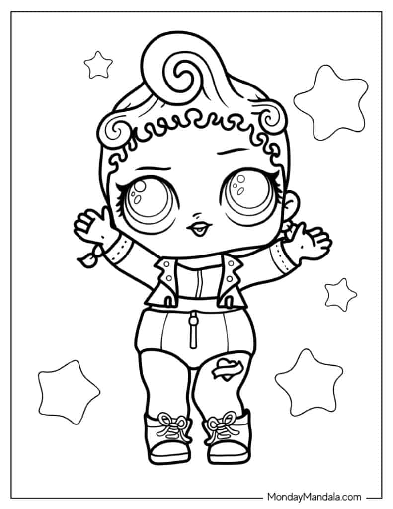 Lol surprise coloring pages free pdf printables