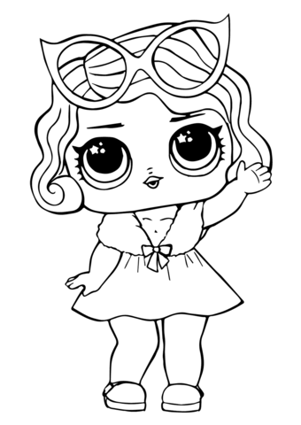 Lol doll leading baby coloring page free printable coloring pages