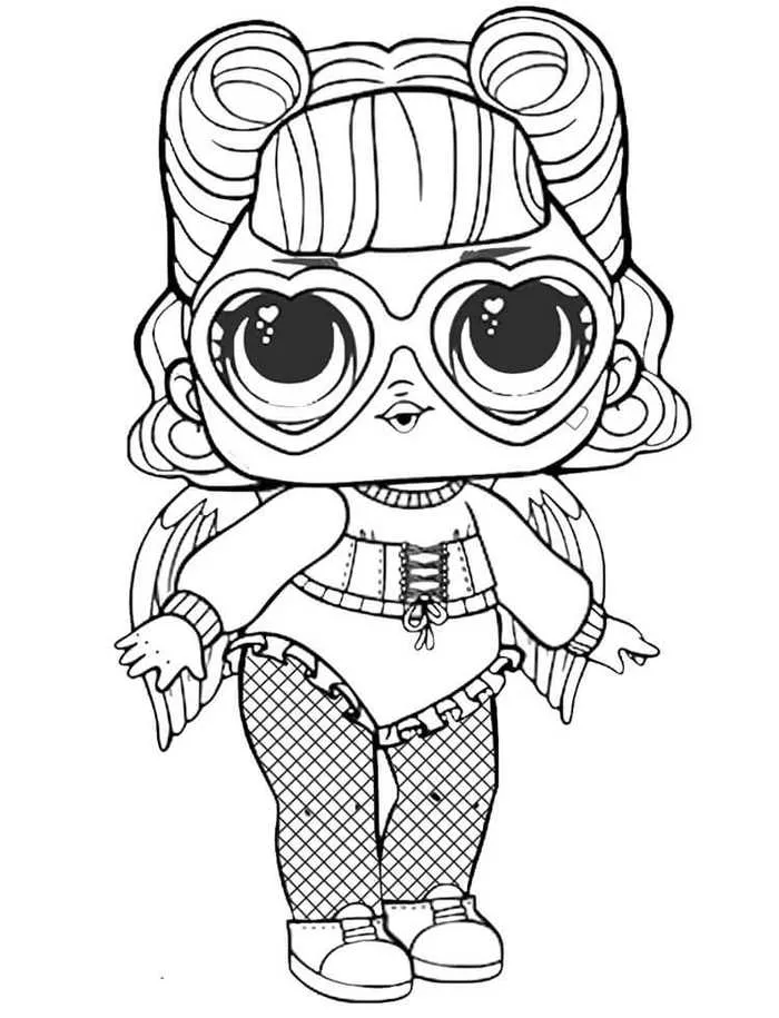 Lol doll kitty queen coloring page free printable coloring off