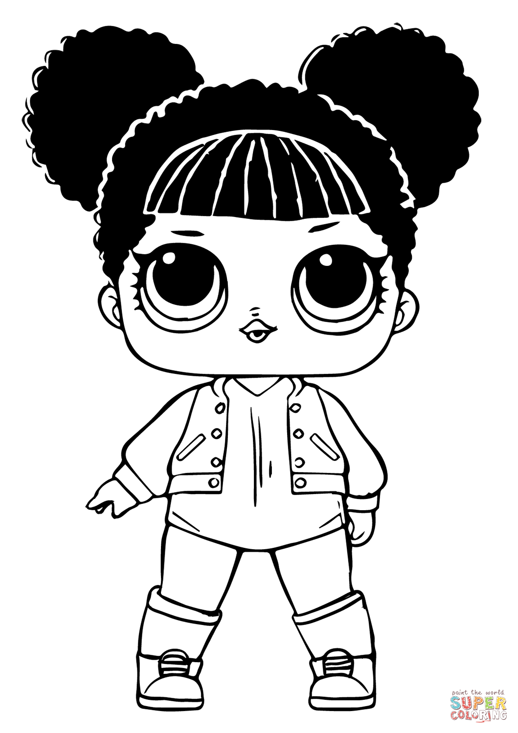 Lol doll hoops mvp coloring page free printable coloring pages