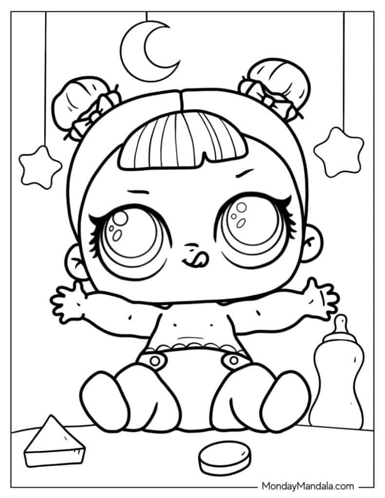 Lol surprise coloring pages free pdf printables