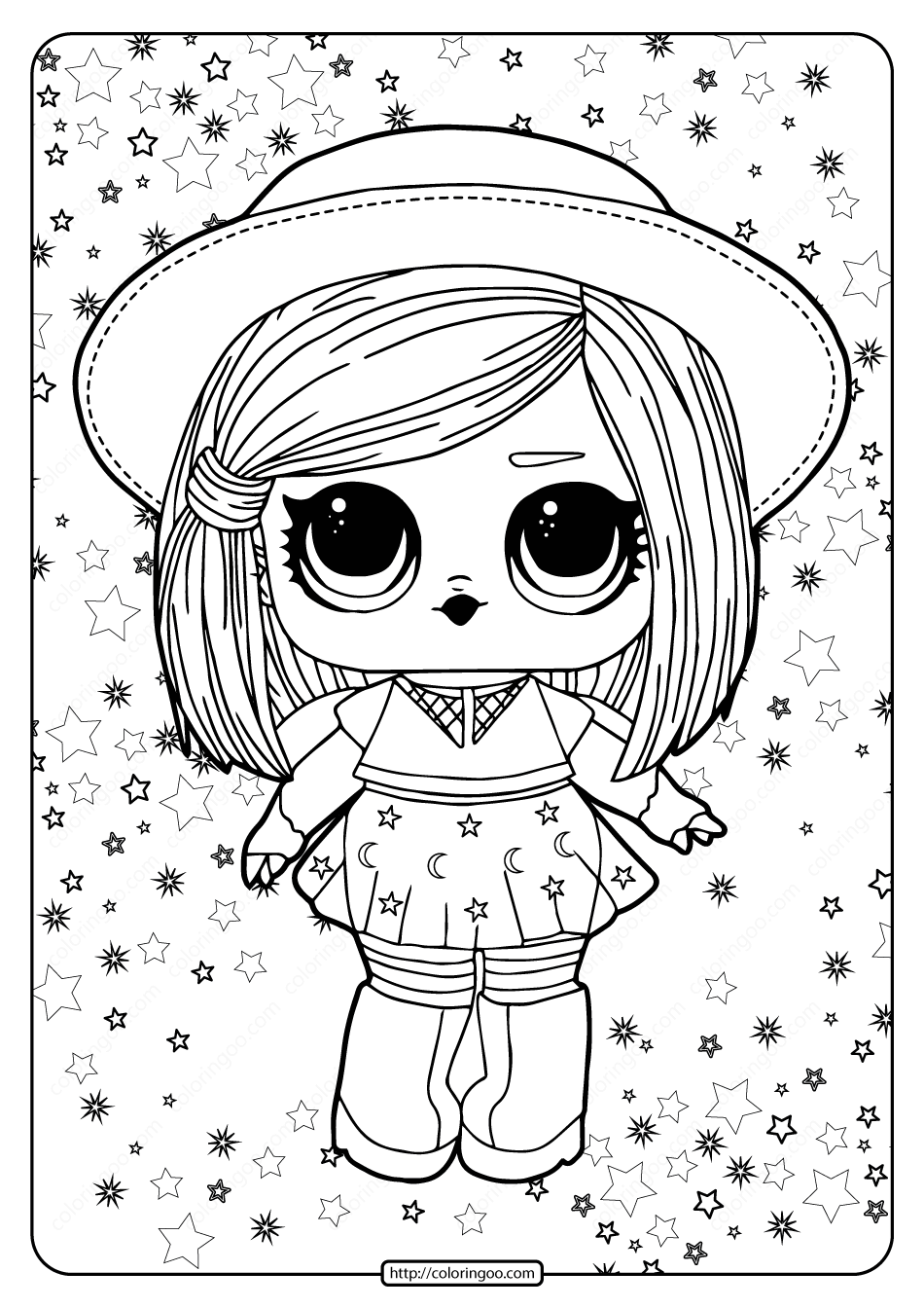 Lol surprise hairgoals witchay babay coloring page