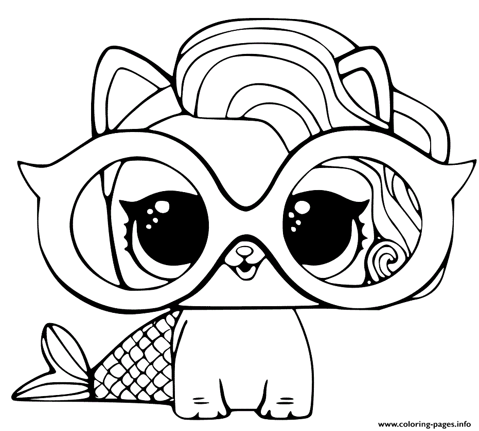 Lol pets suprise mermaid coloring page printable