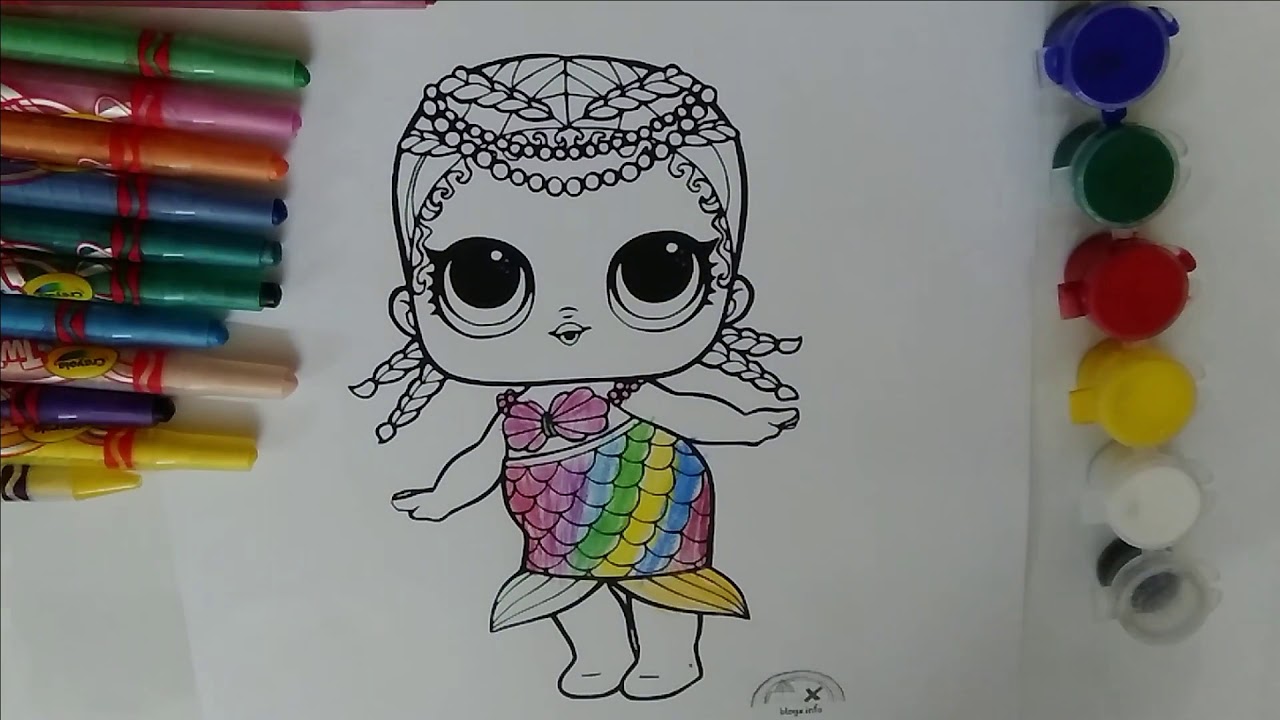 Dolls coloring for toddler mermaid doll coloring for kids toddler learning video