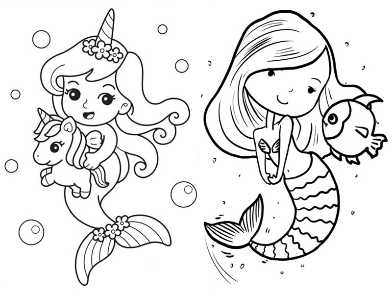 Creative mermaid coloring pages for fantasy lovers