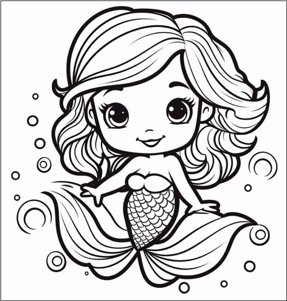 Creative mermaid coloring pages for fantasy lovers