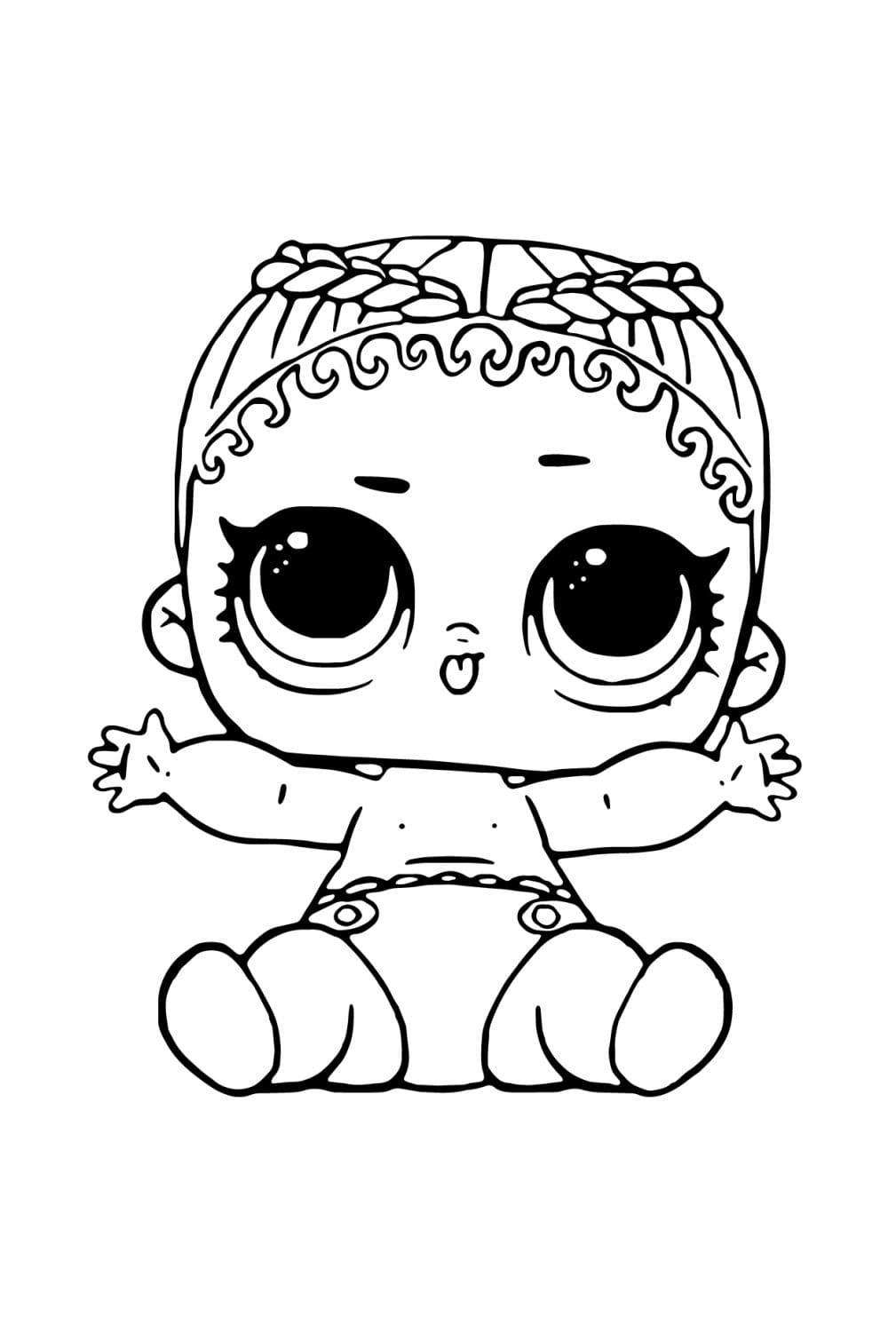 Little mermaid lol baby coloring page