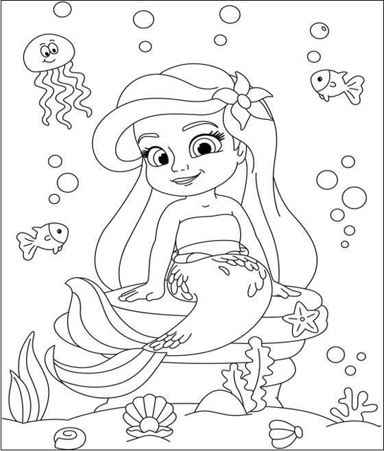 Creative mermaid coloring pages for fantasy lovers