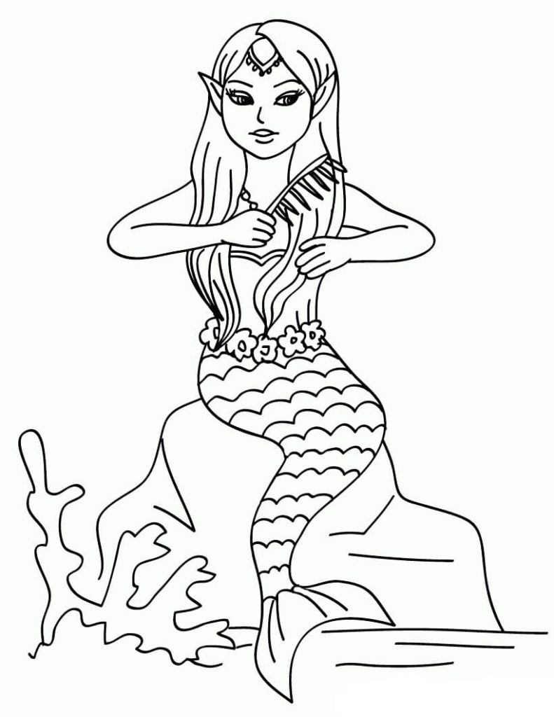 Mermaid coloring pages images to print wonder day â coloring pages for children and adults