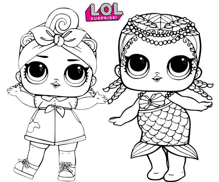 Merbaby mermaid and can do baby lol surprise coloring page lol dolls barbie coloring pages mermaid coloring pages