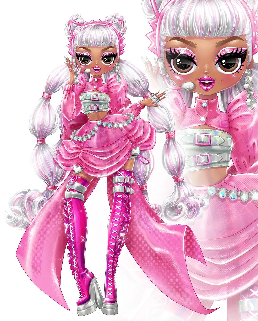 Lol omg fierce series dolls kitty k and candylicious